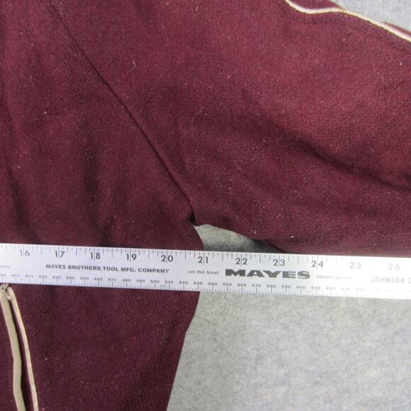 Vintage Empire Sporting Goods Varsity Jacket Mens Medium Red Wool Snap Back 80s - Picture 4 of 9